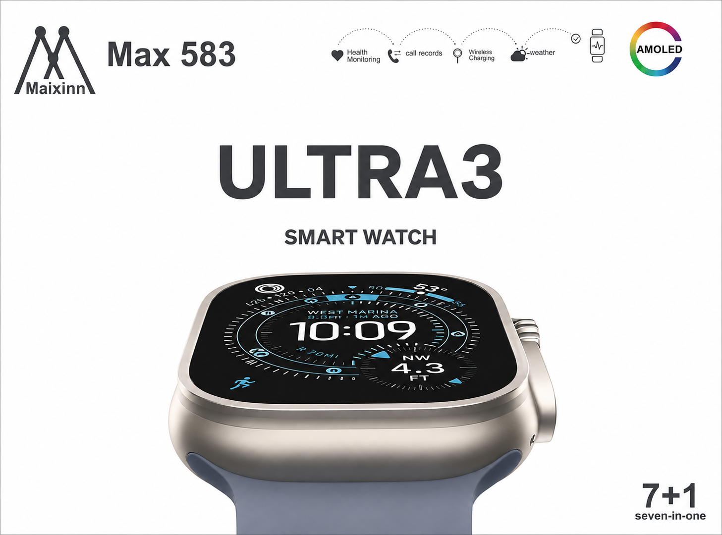 Smart Watch Series 11 with 7-in-1 straps - additional view