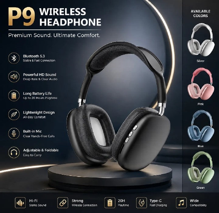 P9 Pro Wireless Headphones - additional view