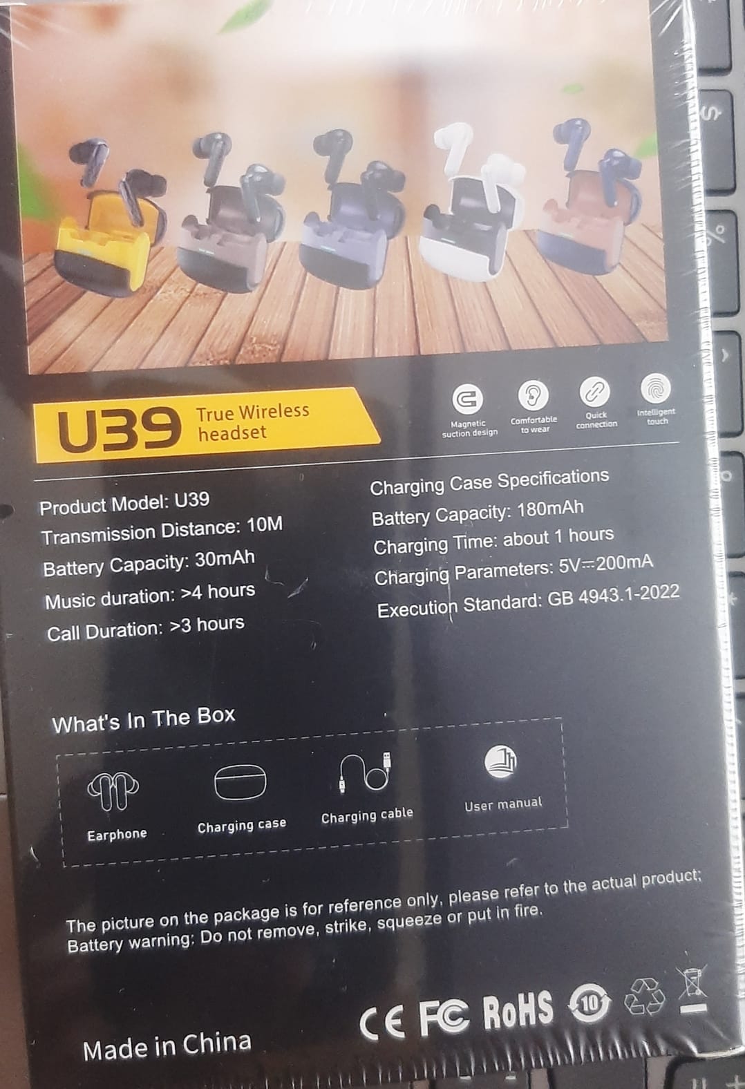 U39 Waterproof Wireless Earphones - additional view